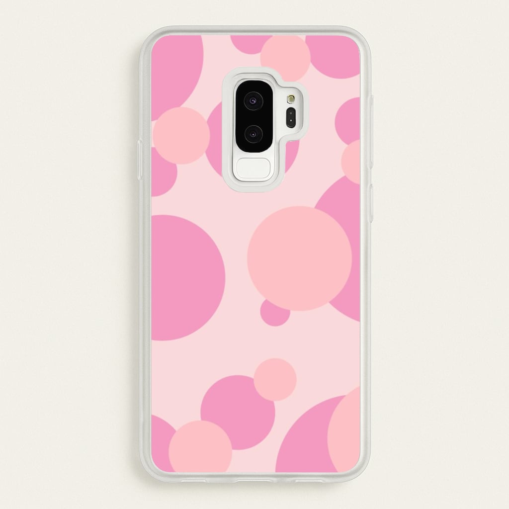 Pink Bubble Pattern - Abstract Patterns Phone Case for Galaxy S9 Plus