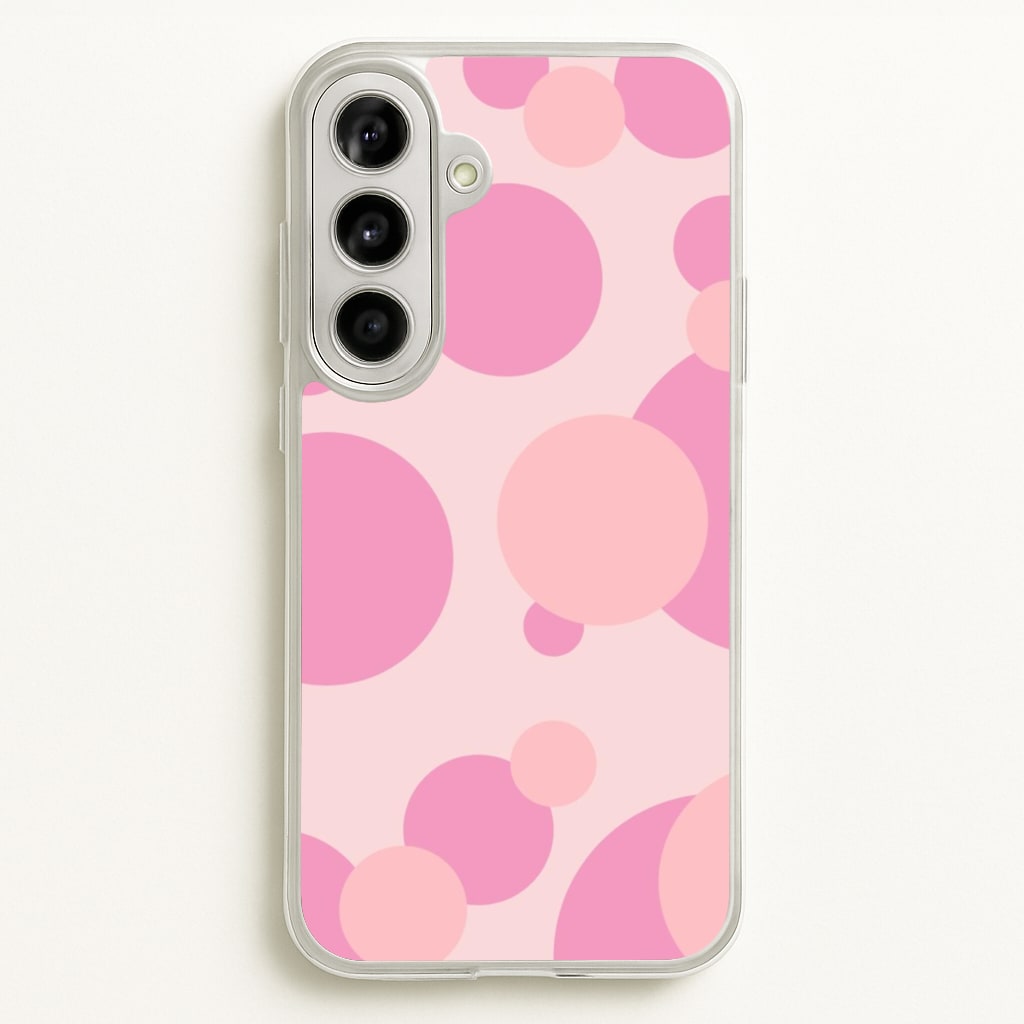Pink Bubble Pattern - Abstract Patterns Phone Case for Galaxy A56