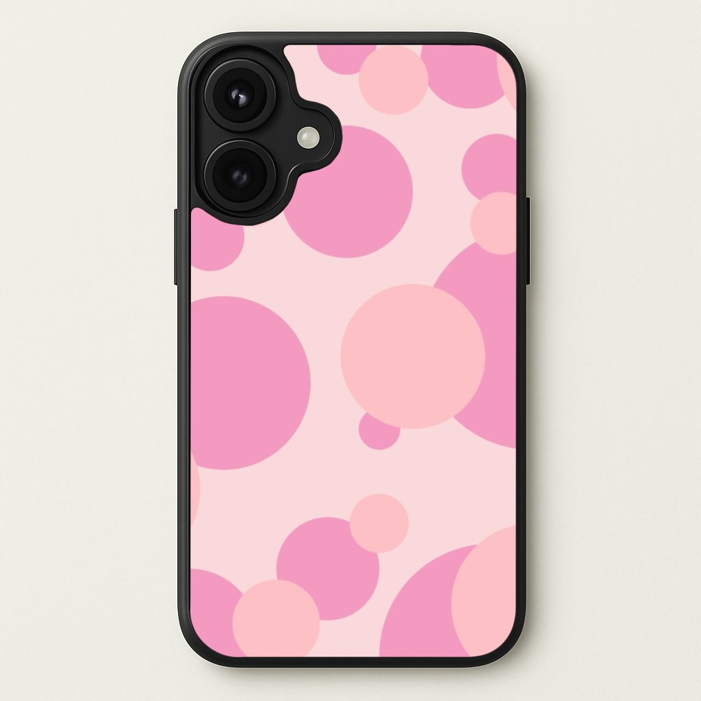 Pink Bubble Pattern Phone Case for iPhone 17