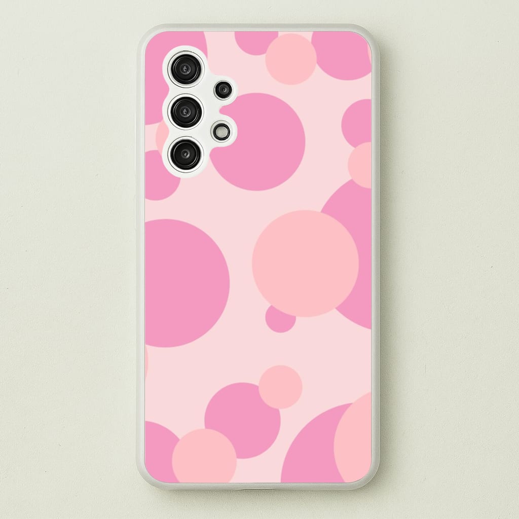 Pink Bubble Pattern - Abstract Patterns Phone Case for Galaxy A13