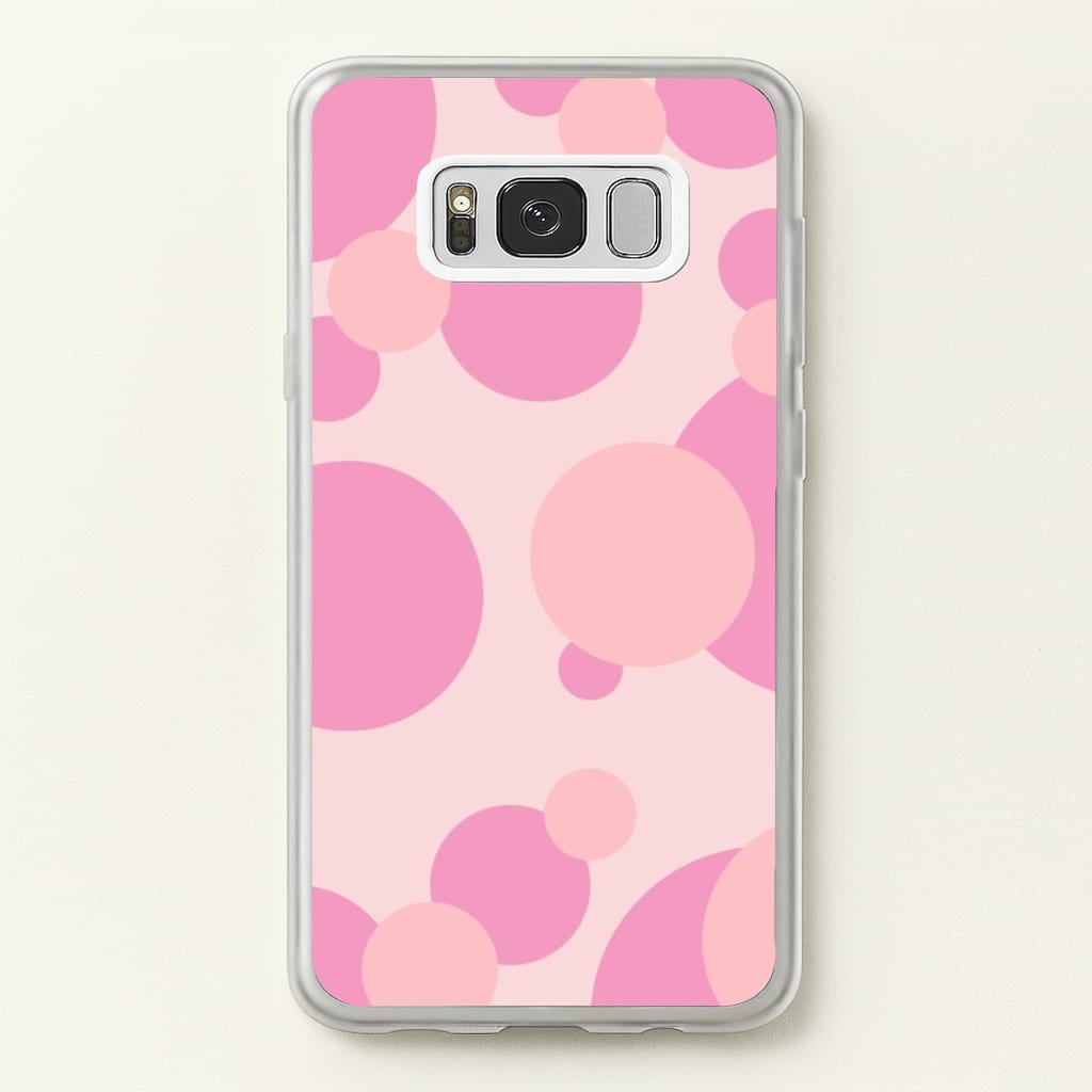 Pink Bubble Pattern - Abstract Patterns Phone Case for Galaxy S8