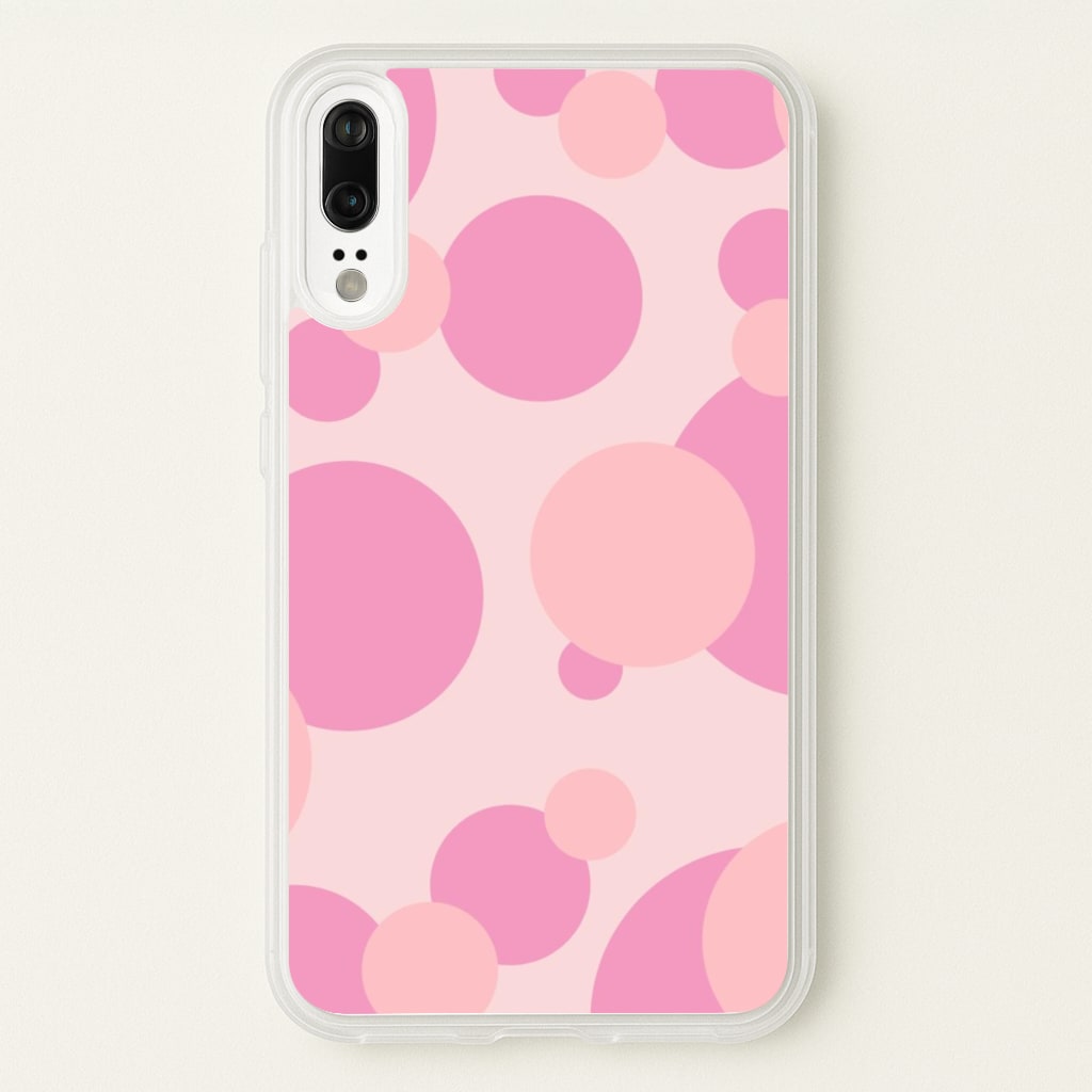 Pink Bubble Pattern - Abstract Patterns Phone Case for Huawei P20