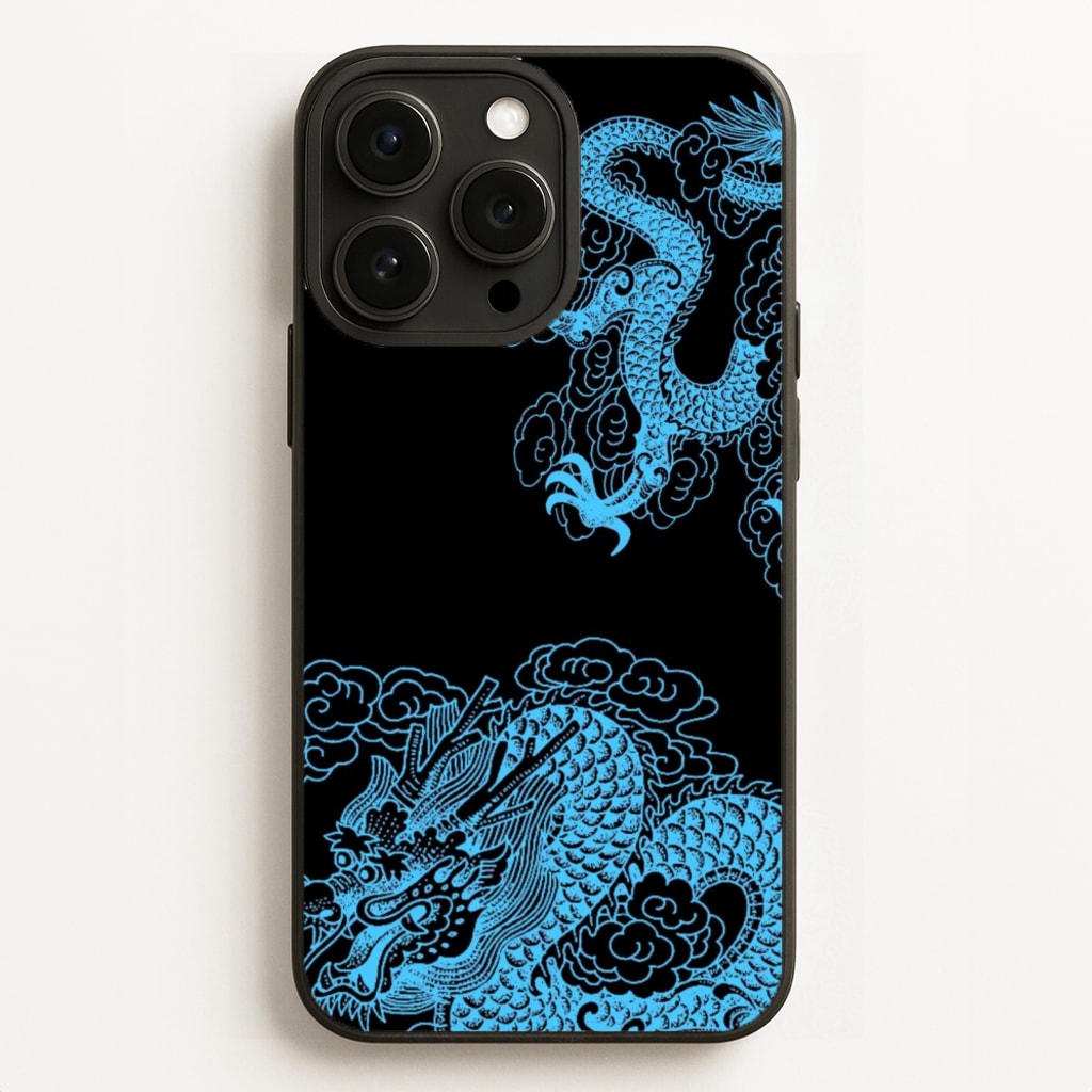 Blue Dragon - Dragon Phone Case for iPhone 16 Pro Max