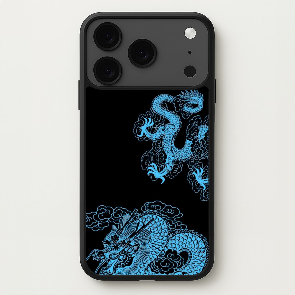 Blue Dragon Phone Case for iPhone 17 Pro Max