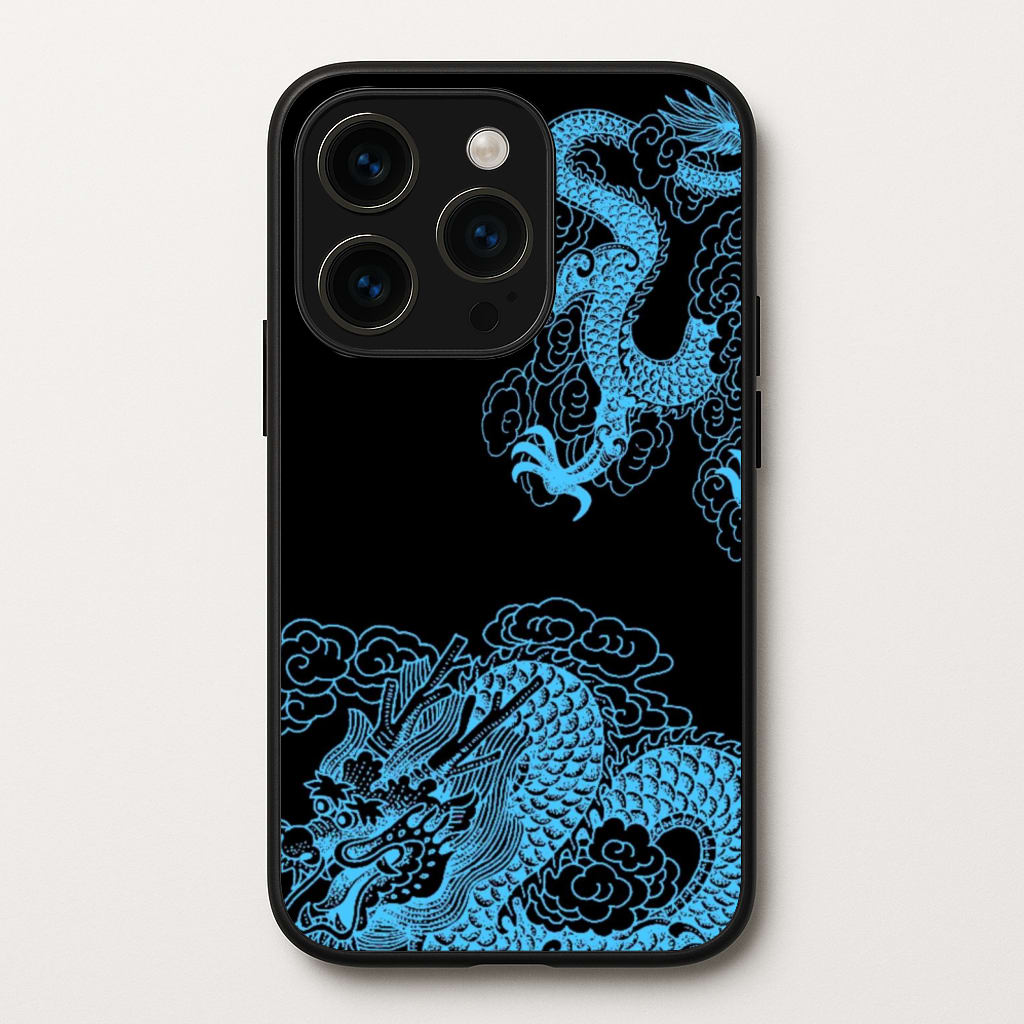Blue Dragon - Dragon Phone Case for iPhone 15 Pro