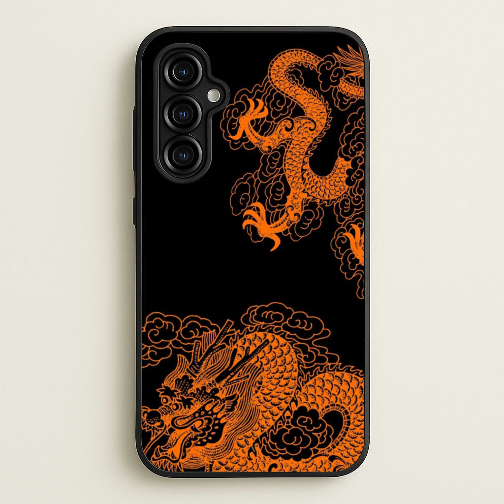 Orange Dragon - Dragon Phone Case for Galaxy A54