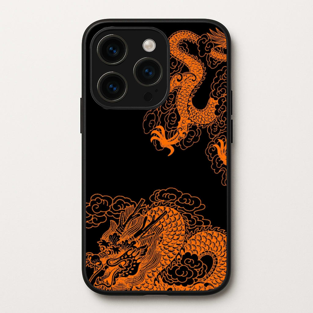 Orange Dragon - Dragon Phone Case for iPhone 15 Pro Max