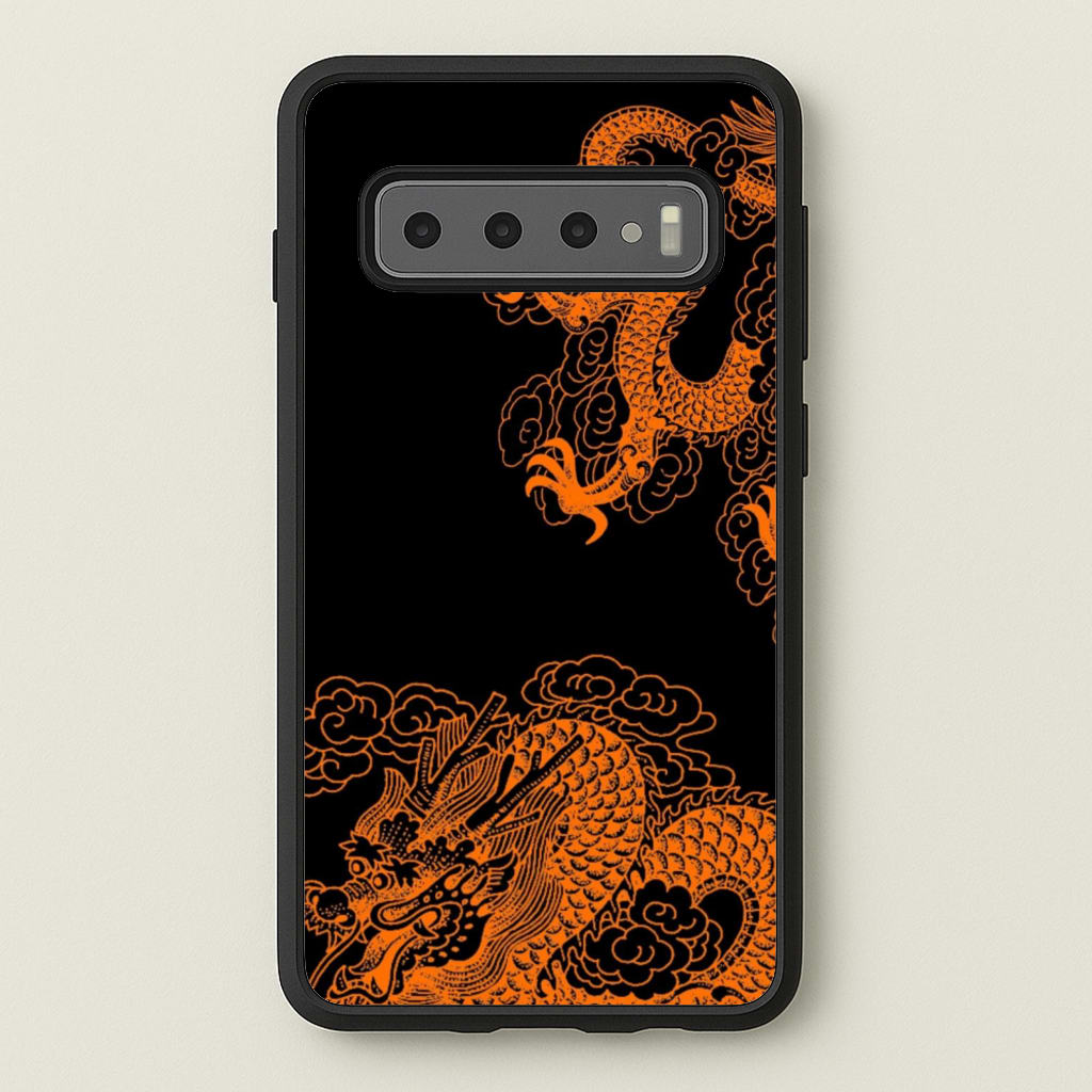 Orange Dragon - Dragon Phone Case for Galaxy S10