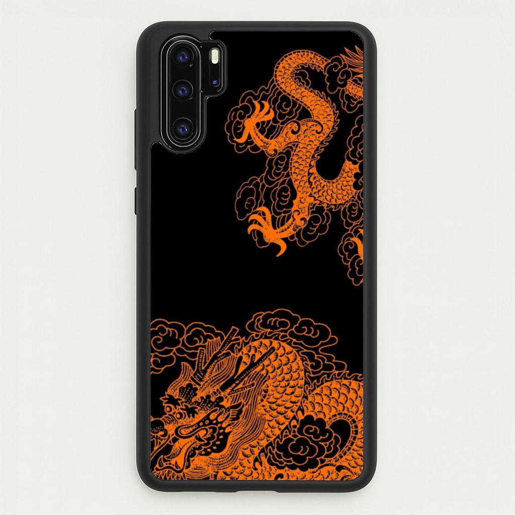 Orange Dragon - Dragon Phone Case for Huawei P30 Pro