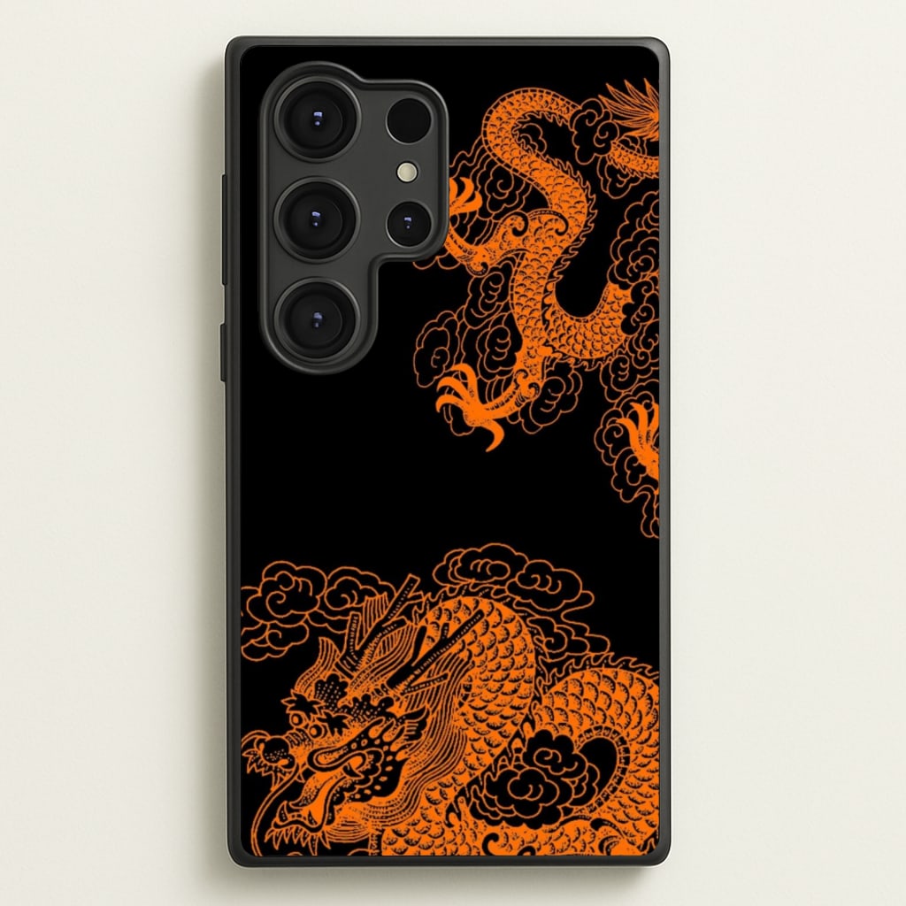 Orange Dragon - Dragon Phone Case for Galaxy S25 Ultra