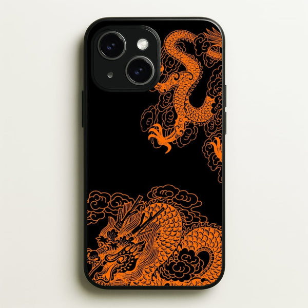 Orange Dragon - Dragon Phone Case for iPhone 15