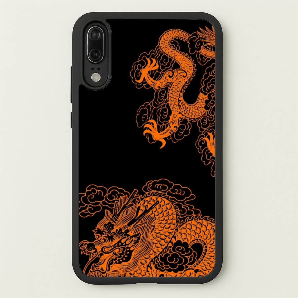 Orange Dragon - Dragon Phone Case for Huawei P20