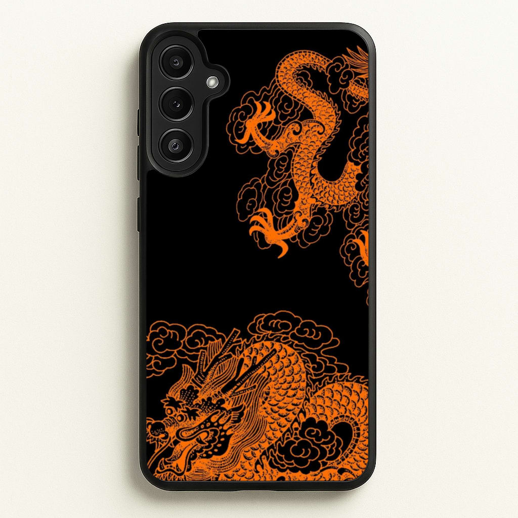 Orange Dragon - Dragon Phone Case for Galaxy A34
