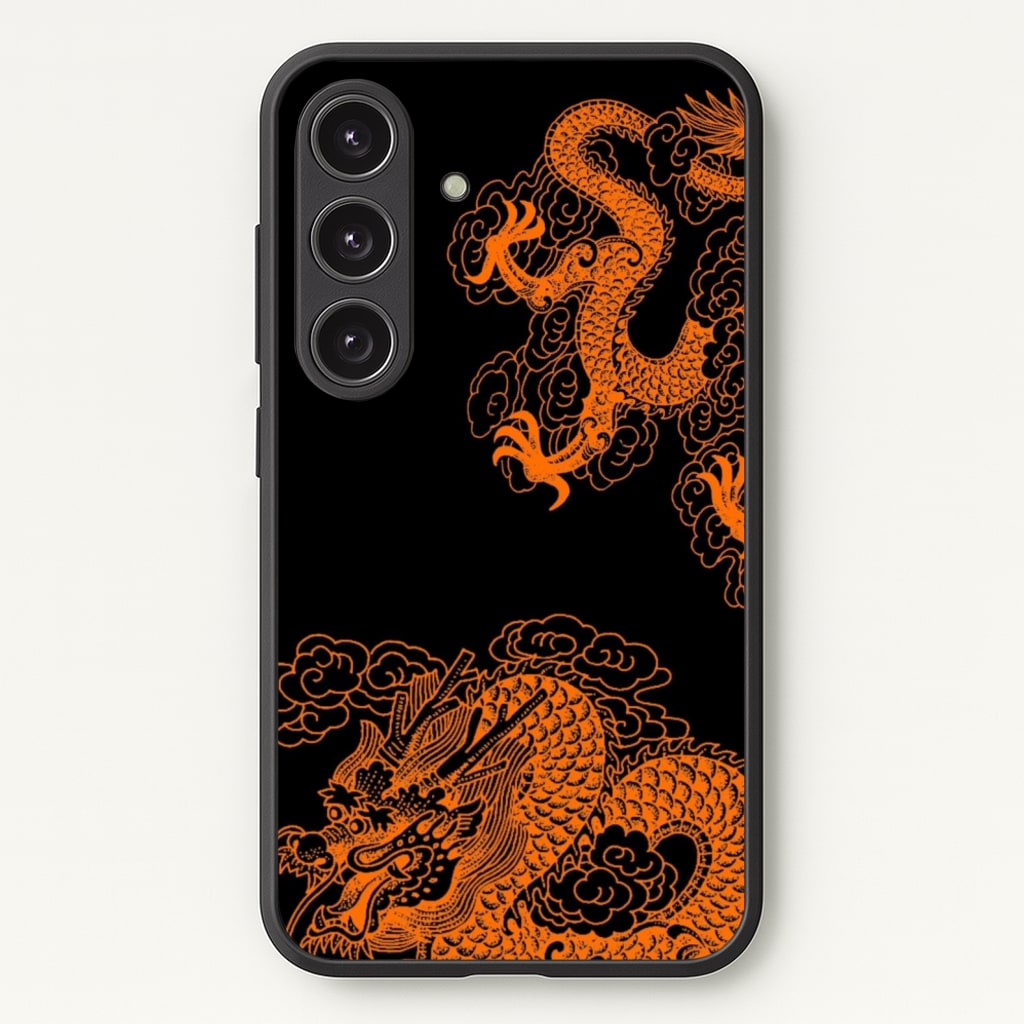 Orange Dragon - Dragon Phone Case for Galaxy S25 Plus