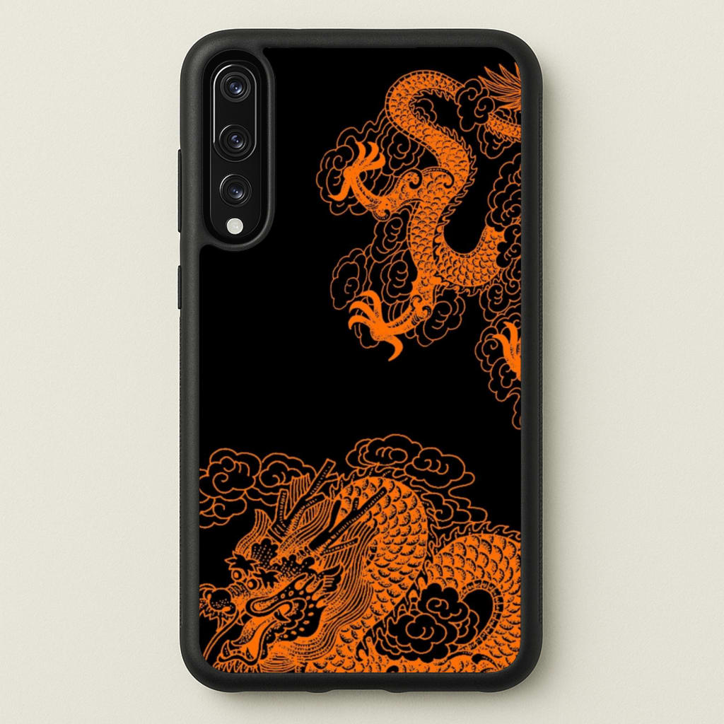 Orange Dragon - Dragon Phone Case for Huawei P20 Pro