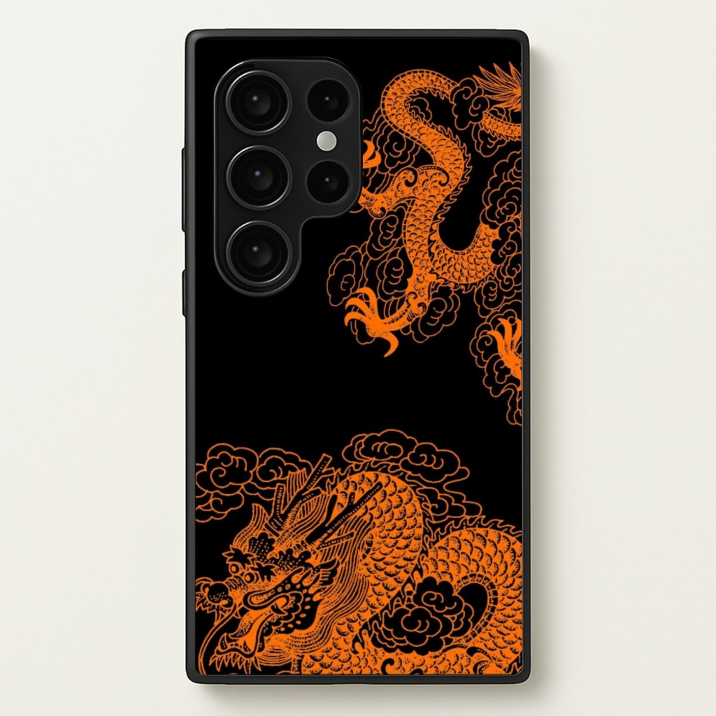 Orange Dragon - Dragon Phone Case for Galaxy S24 Ultra