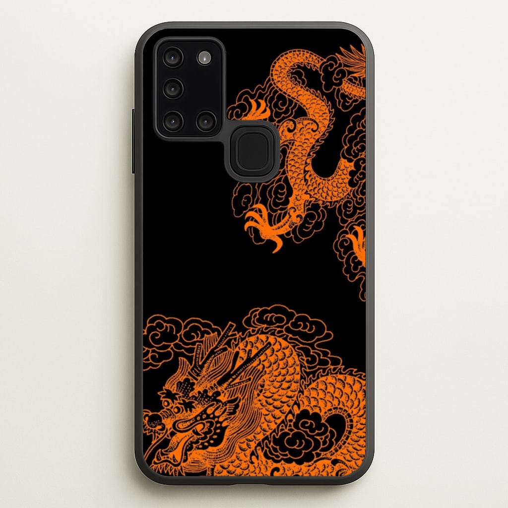 Orange Dragon - Dragon Phone Case for Galaxy A21s