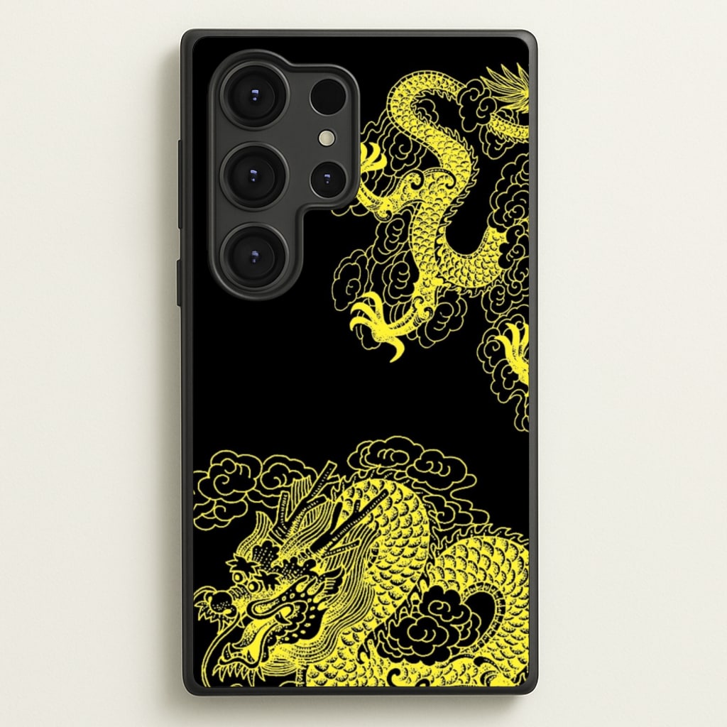 Yellow Dragon - Dragon Phone Case for Galaxy S25 Ultra