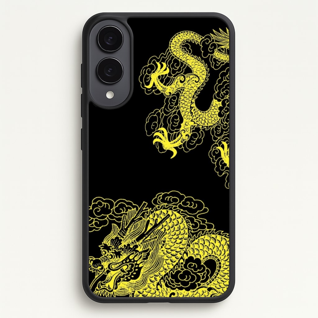 Yellow Dragon - Dragon Phone Case for Galaxy S25 Edge