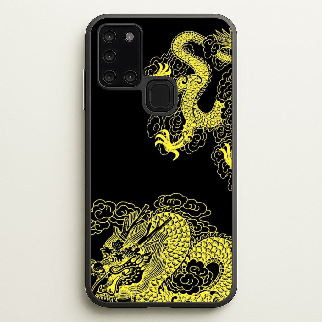 Yellow Dragon - Dragon Phone Case for Galaxy A21s