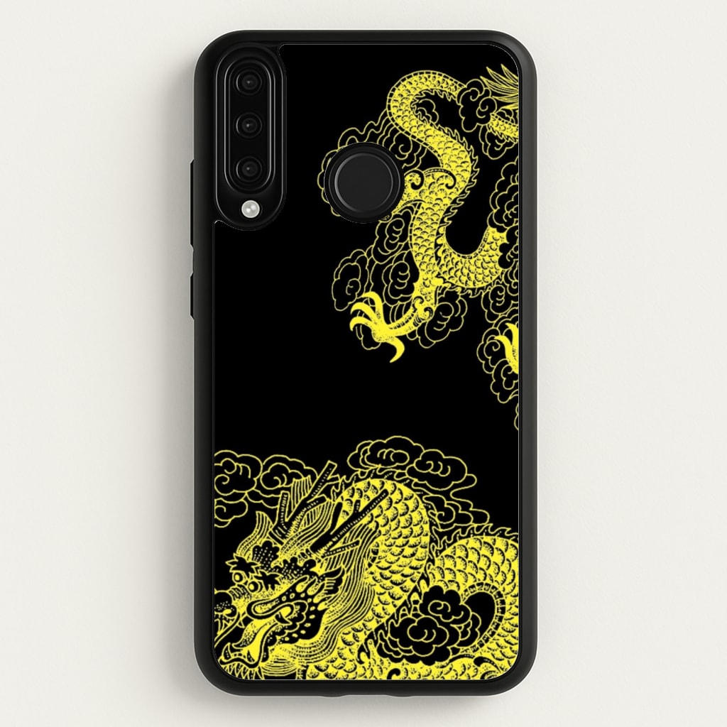 Yellow Dragon - Dragon Phone Case for Huawei P30 Lite