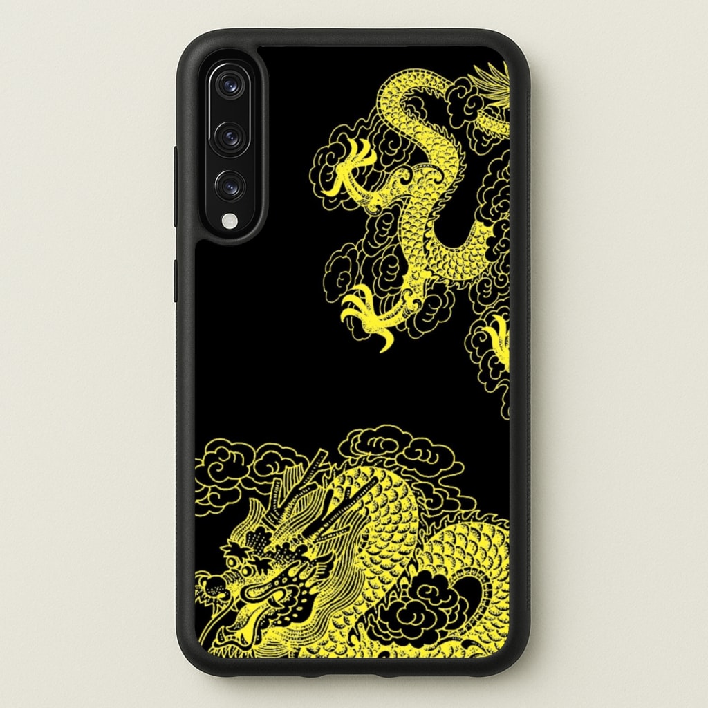 Yellow Dragon - Dragon Phone Case for Huawei P20 Pro