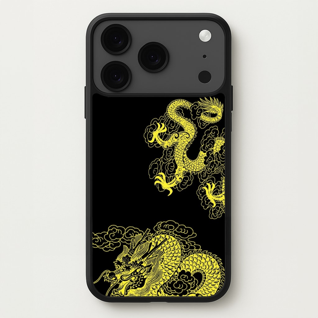 Yellow Dragon Phone Case for iPhone 17 Pro Max