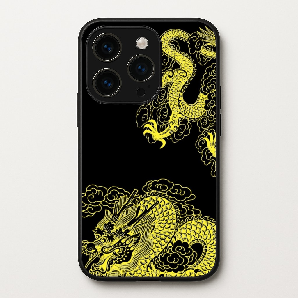 Yellow Dragon - Dragon Phone Case for iPhone 15 Pro
