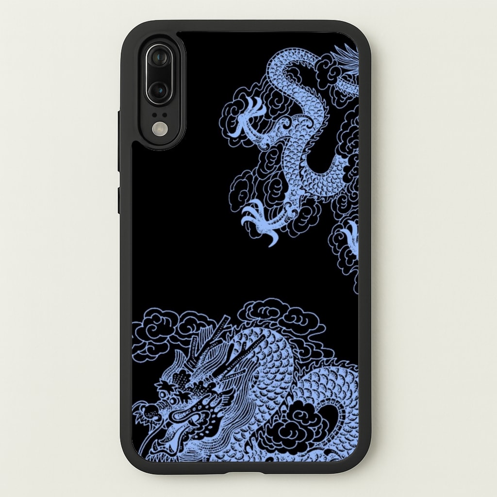 Dark Blue Dragon - Dragon Phone Case for Huawei P20
