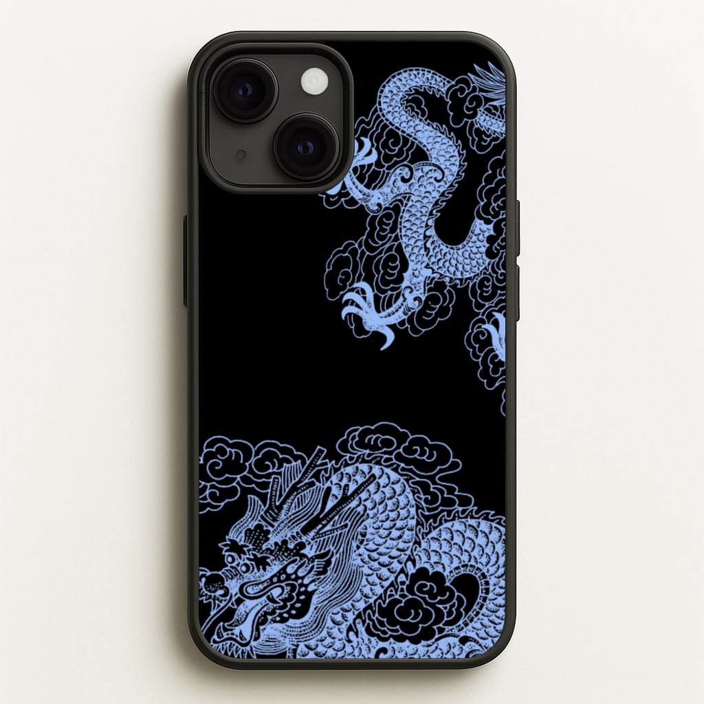Dark Blue Dragon - Dragon Phone Case for iPhone 13 Mini