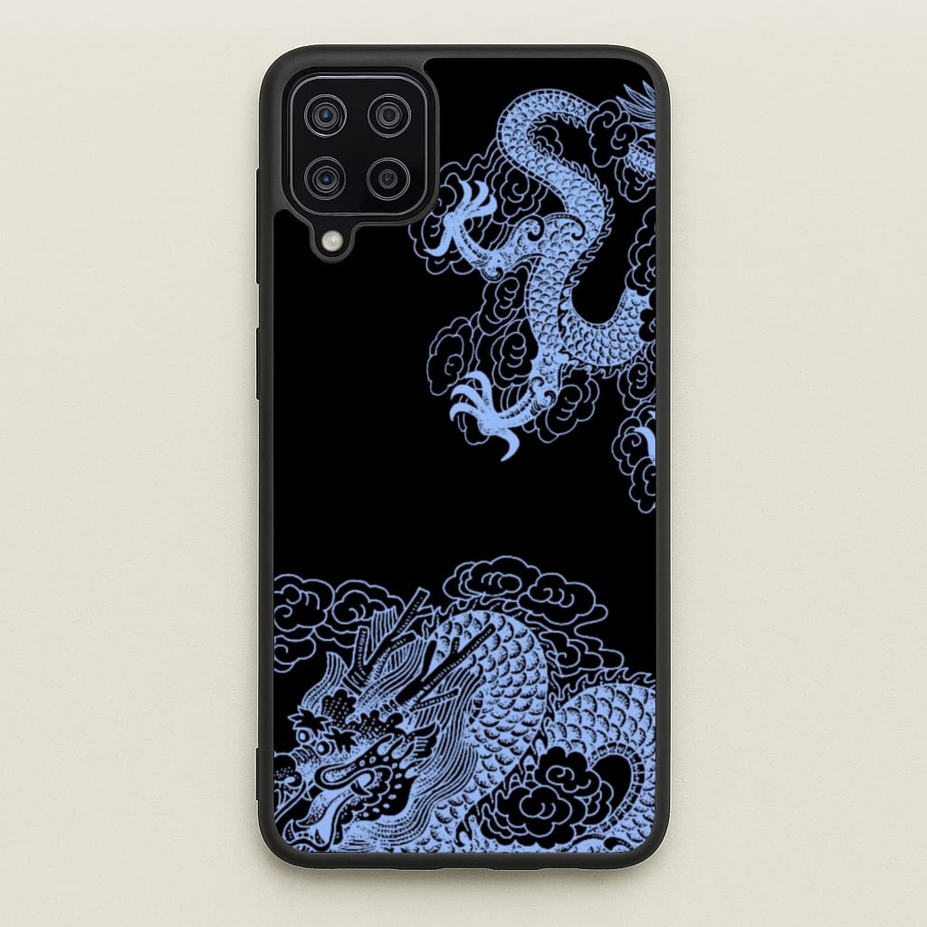Dark Blue Dragon - Dragon Phone Case for Galaxy A12
