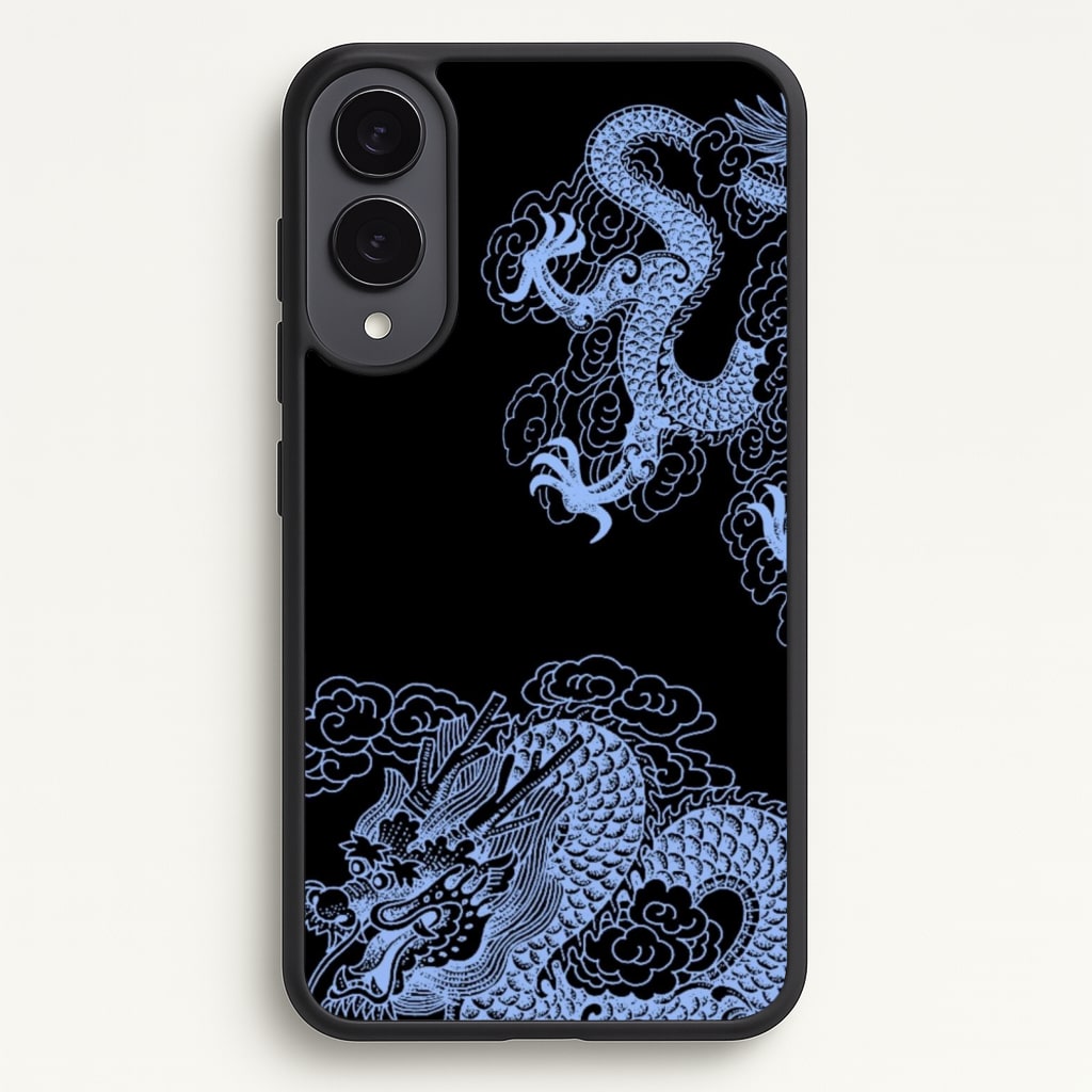 Dark Blue Dragon - Dragon Phone Case for Galaxy S25 Edge