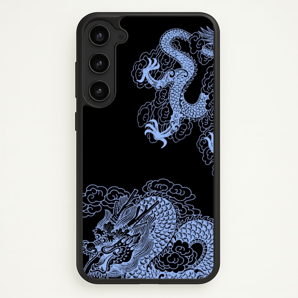 Dark Blue Dragon - Dragon Phone Case for Galaxy S23