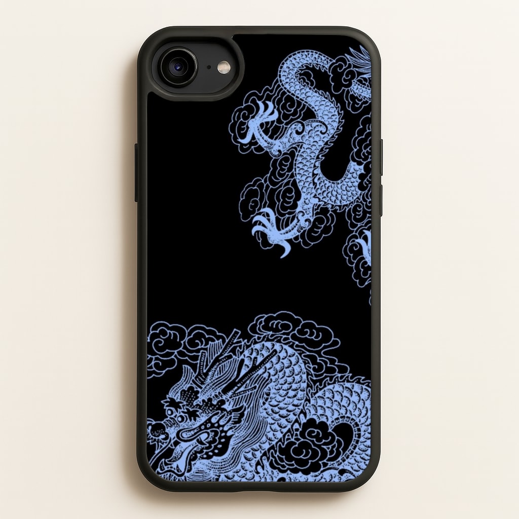 Dark Blue Dragon - Dragon Phone Case for iPhone 6 / 7 / 8 / SE