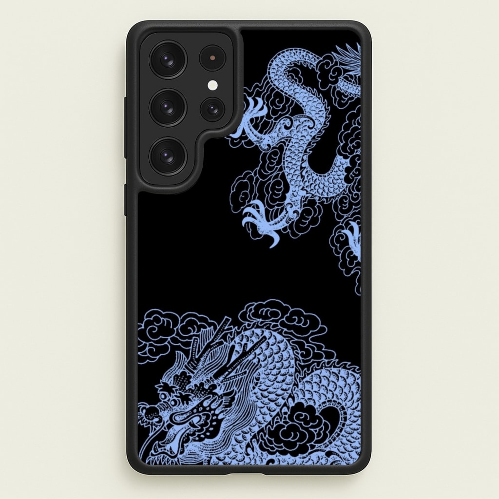 Dark Blue Dragon - Dragon Phone Case for Galaxy S22 Ultra
