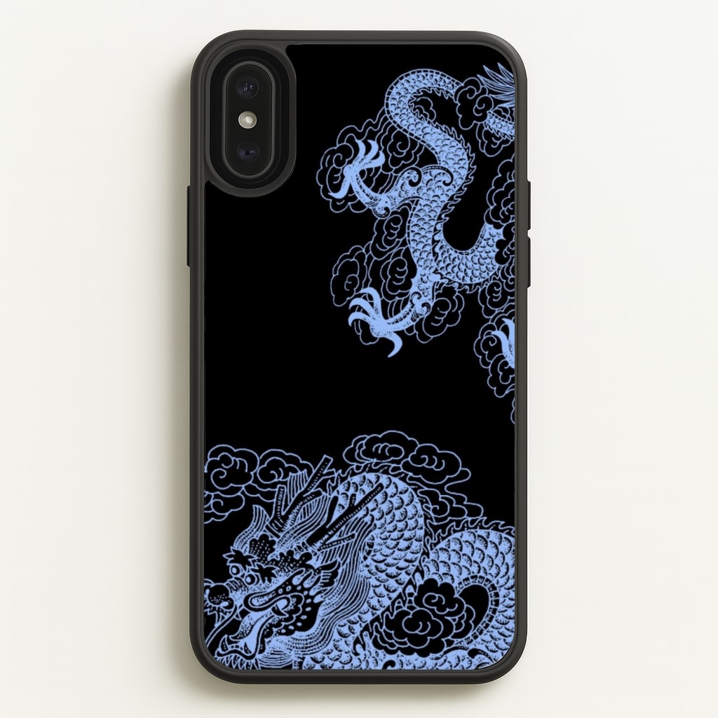 Dark Blue Dragon - Dragon Phone Case for iPhone XS Max