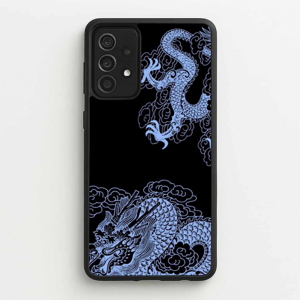 Dark Blue Dragon - Dragon Phone Case for Galaxy A52 / A52s