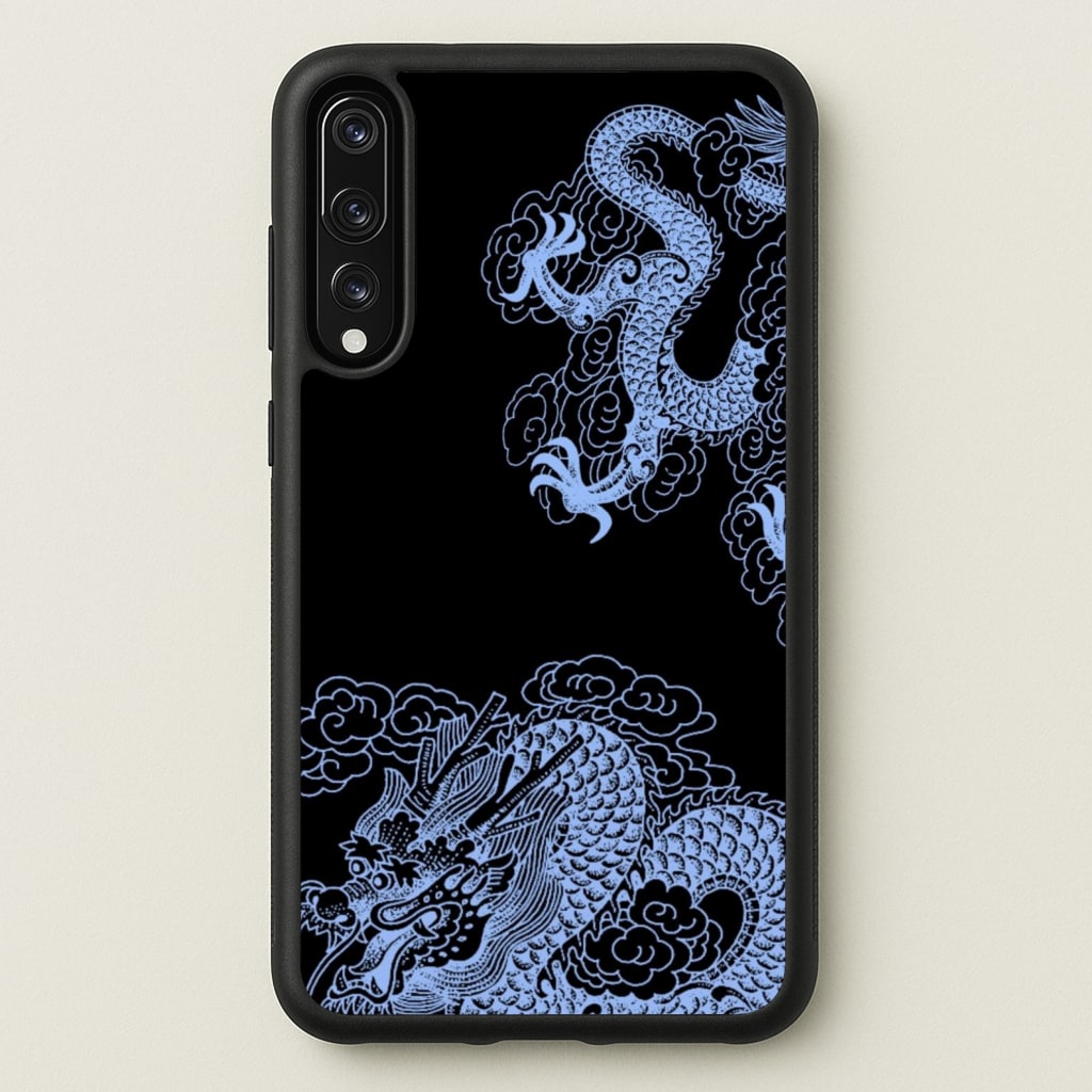 Dark Blue Dragon - Dragon Phone Case for Huawei P20 Pro