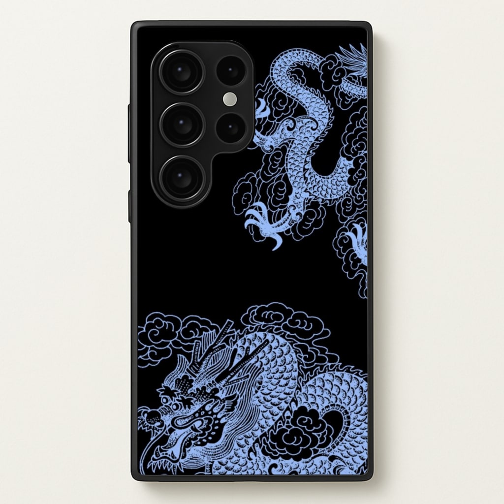 Dark Blue Dragon - Dragon Phone Case for Galaxy S24 Ultra