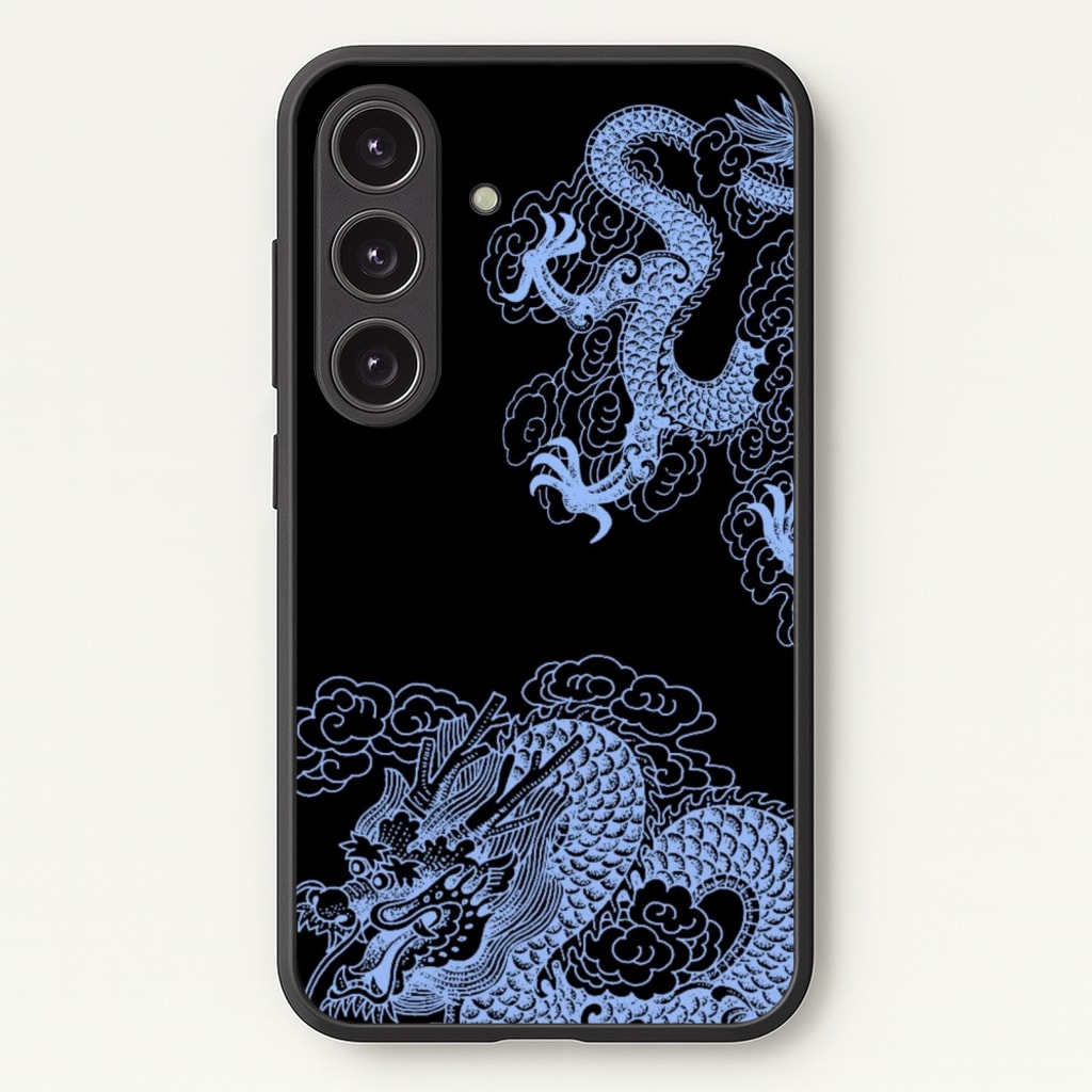 Dark Blue Dragon - Dragon Phone Case for Galaxy S25 Plus