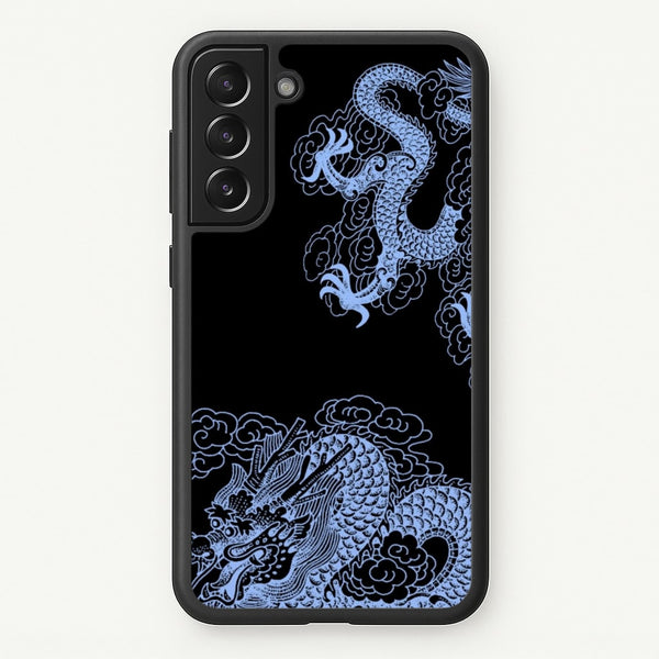 Dark Blue Dragon - Dragon Phone Case for Galaxy S22