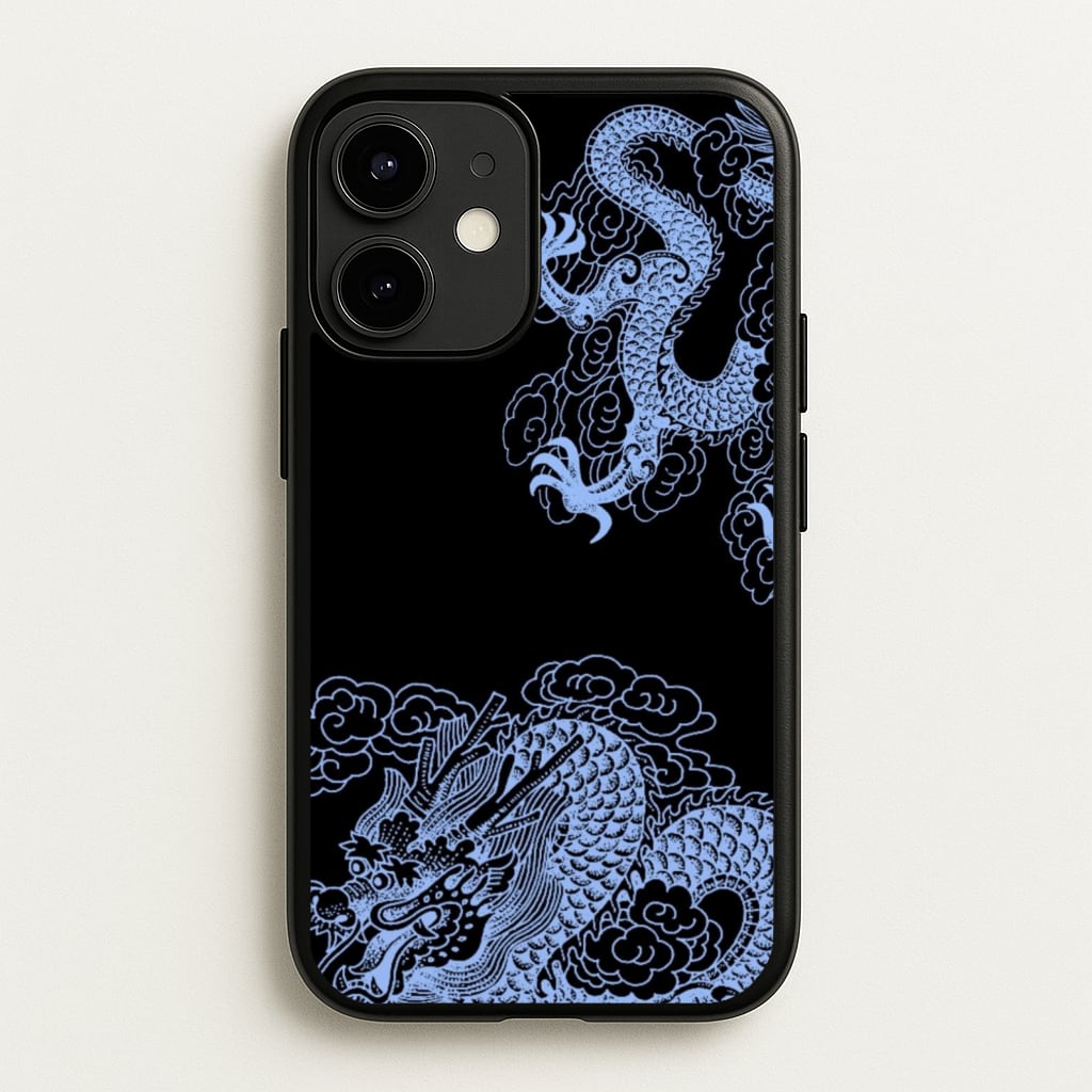 Dark Blue Dragon - Dragon Phone Case for iPhone 12 Mini