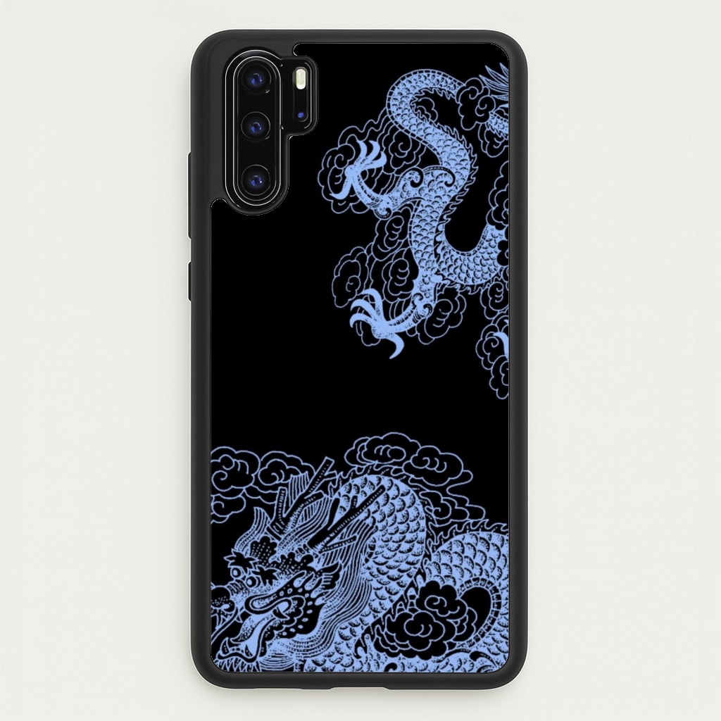 Dark Blue Dragon - Dragon Phone Case for Huawei P30 Pro