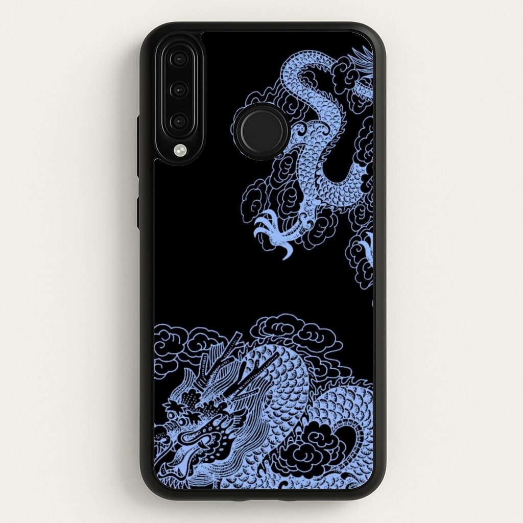 Dark Blue Dragon - Dragon Phone Case for Huawei P30 Lite
