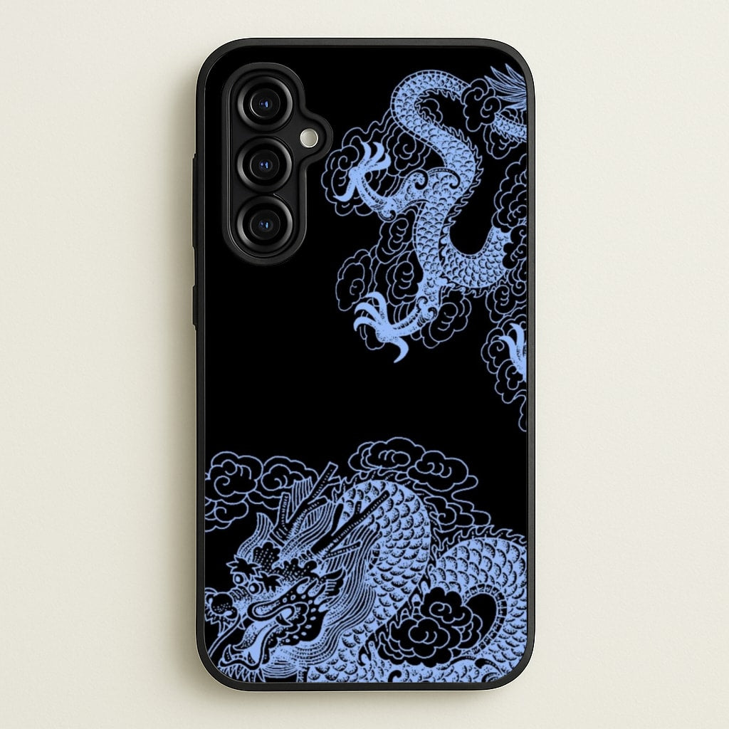 Dark Blue Dragon - Dragon Phone Case for Galaxy A54