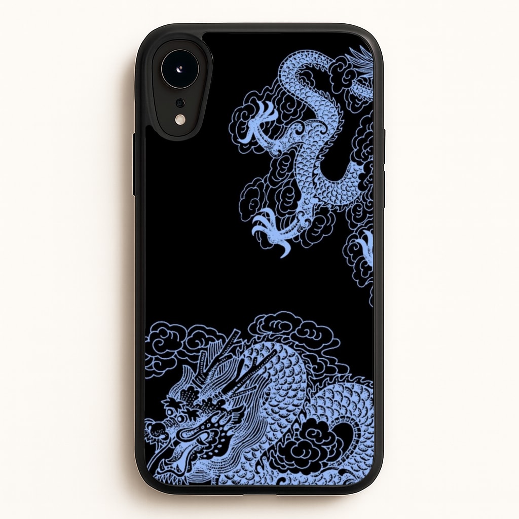 Dark Blue Dragon - Dragon Phone Case for iPhone XR