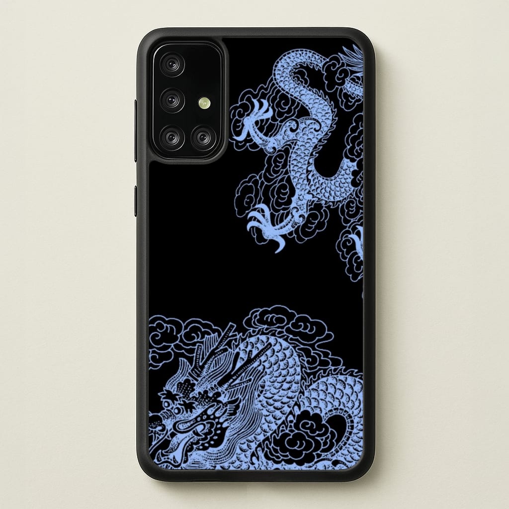 Dark Blue Dragon - Dragon Phone Case for Galaxy A71