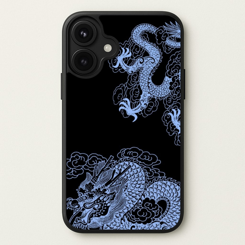 Dark Blue Dragon Phone Case for iPhone 17
