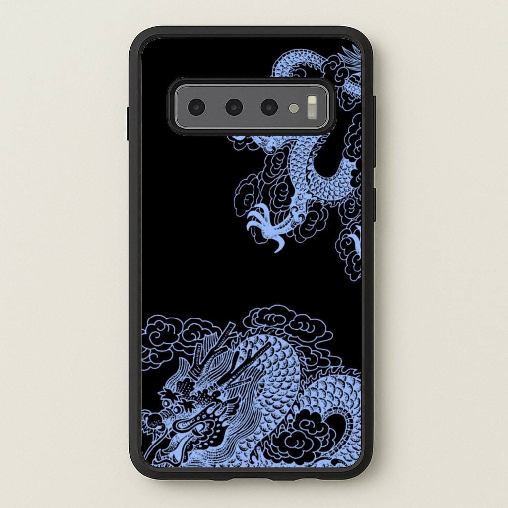 Dark Blue Dragon - Dragon Phone Case for Galaxy S10 Plus