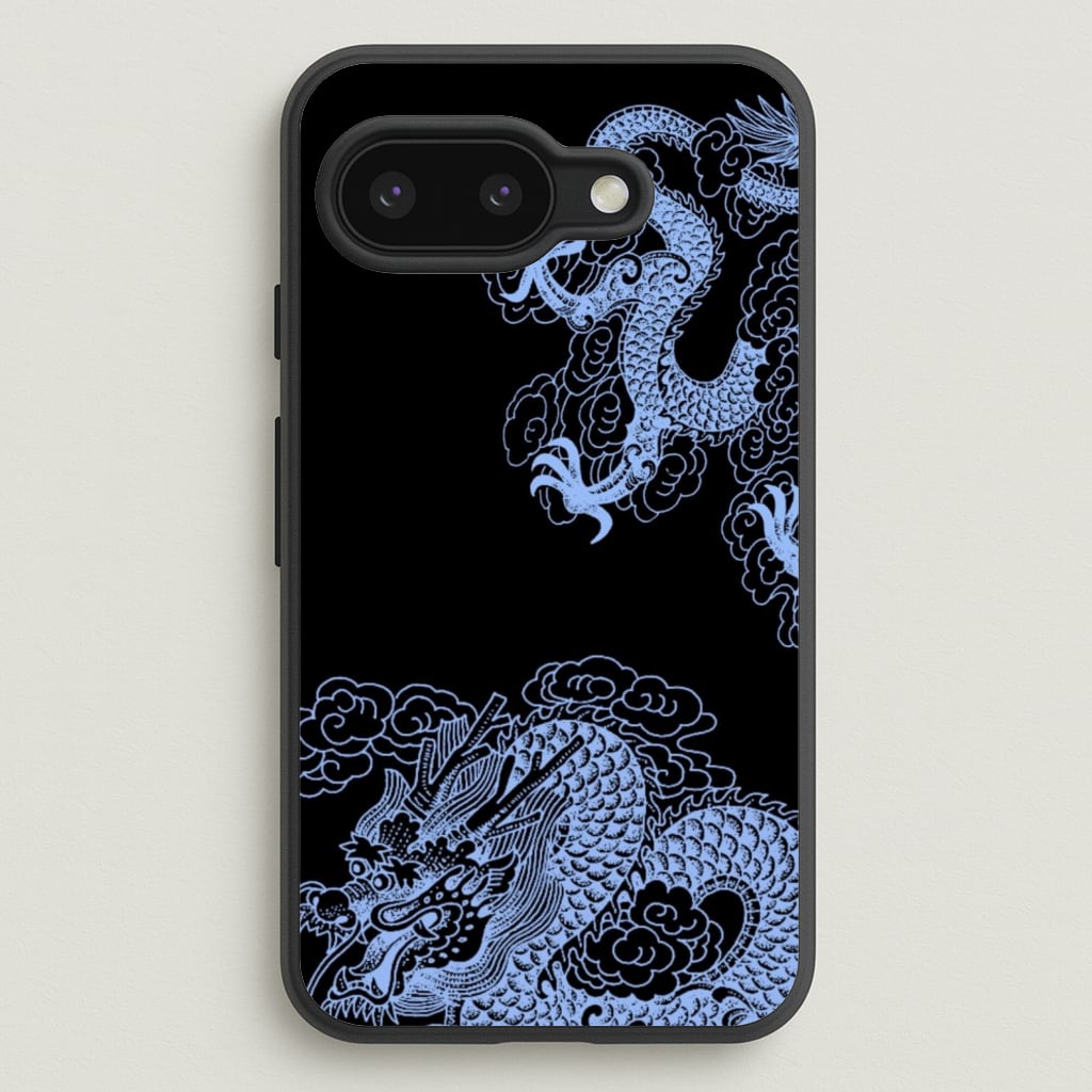 Dark Blue Dragon - Dragon Phone Case for Google Pixel 9a